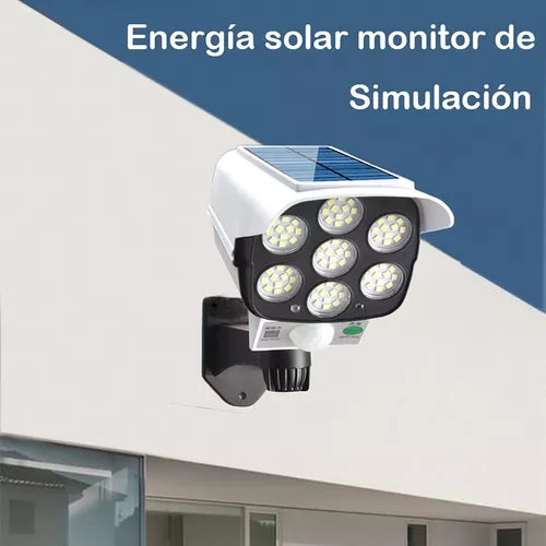 Lámpara Solar con Simulación de Cámara de Seguridad